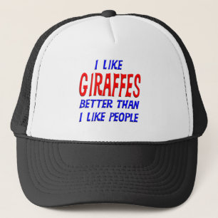 Casquette J'aime des girafes meilleures que j'aime le