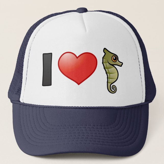 Casquette J'aime des hippocampes (Devant)