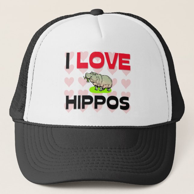 Casquette J'aime des hippopotames (Devant)