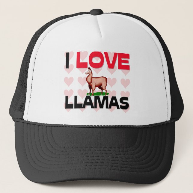 Casquette J'aime des lamas (Devant)