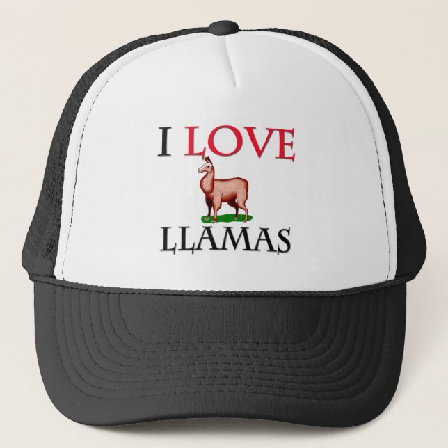 Casquette J'aime des lamas (Devant)