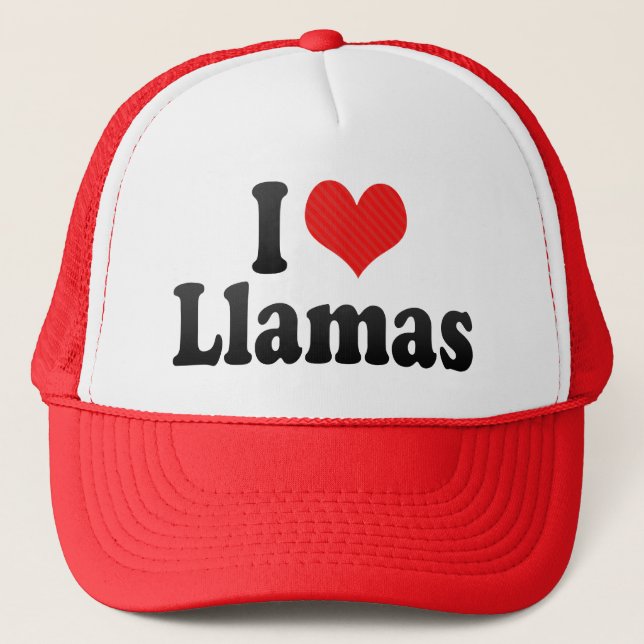 Casquette J'aime des lamas (Devant)