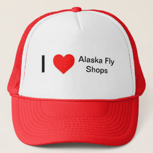 Casquette J'aime des magasins de mouche de l'Alaska