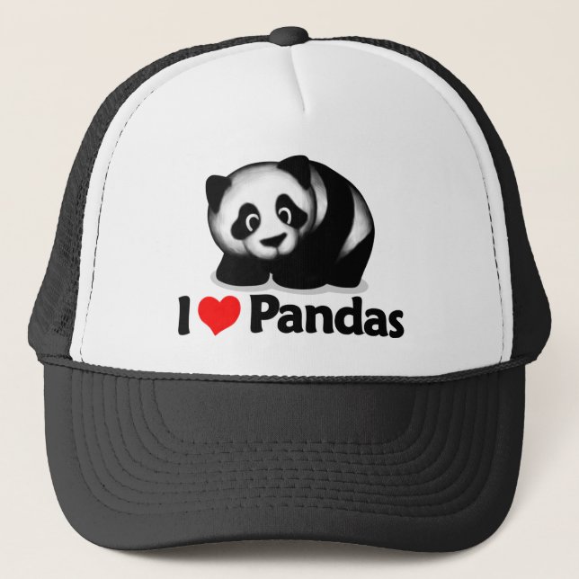 Casquette J'aime des pandas (Devant)
