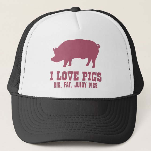 Casquette J'aime des porcs (Devant)