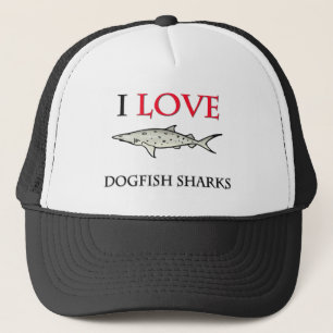 Casquette J'aime des requins de chiens de mer
