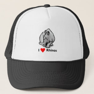 Casquette J'aime des rhinocéros