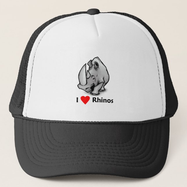 Casquette J'aime des rhinocéros (Devant)