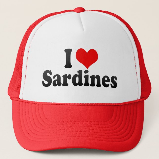 Casquette J'aime des sardines (Devant)