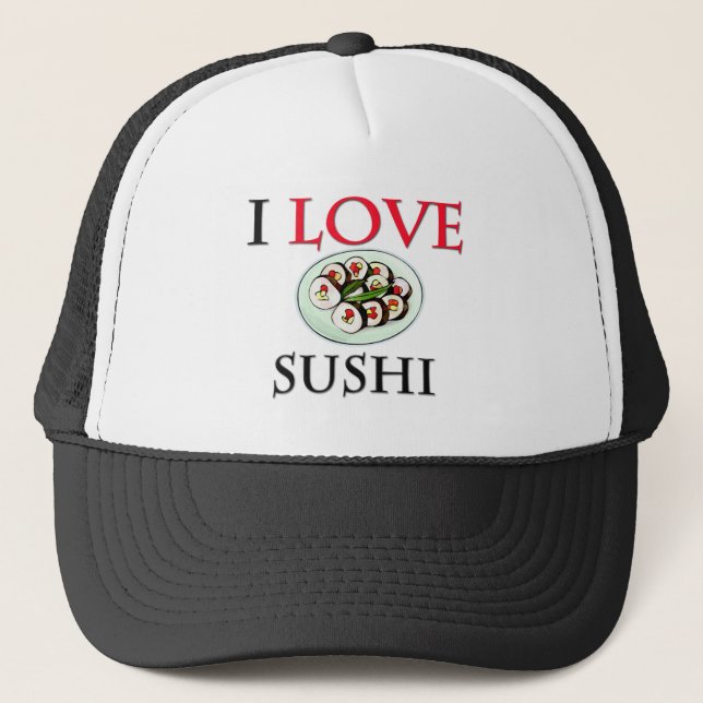 Casquette J'aime des sushi (Devant)