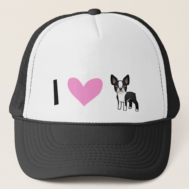 Casquette J'aime des terriers de Boston (Devant)