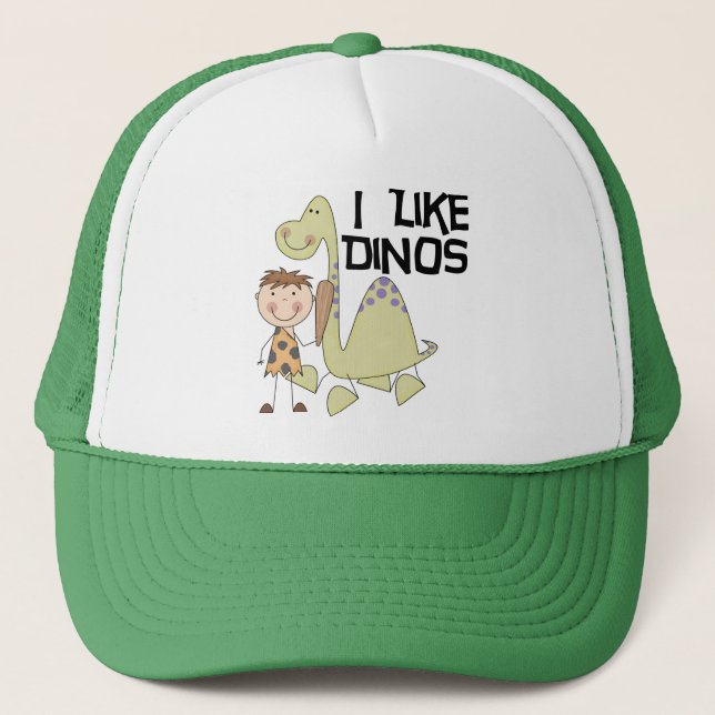 Casquette J'aime Dinos - des T-shirts et des cadeaux de (Devant)