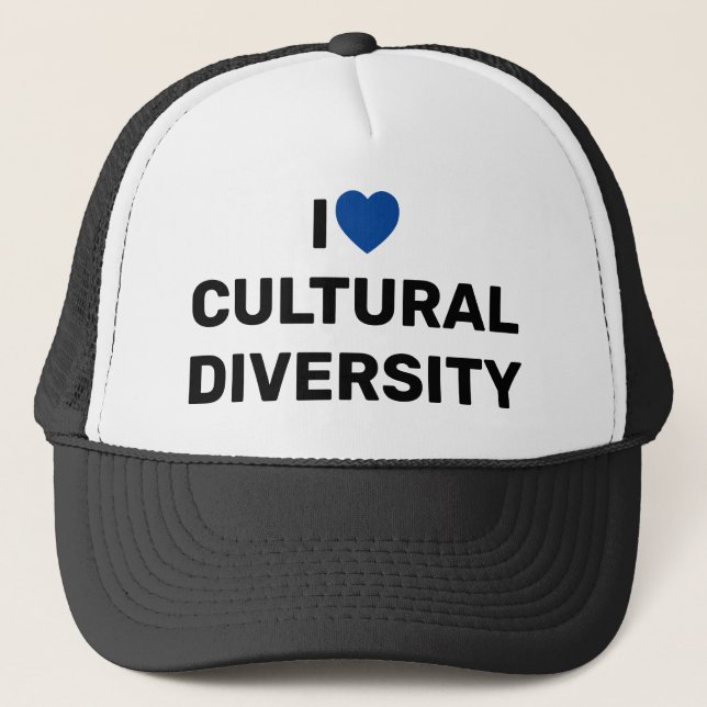 Casquette J'aime Diversité culturelleMC chapeau de camion (Devant)