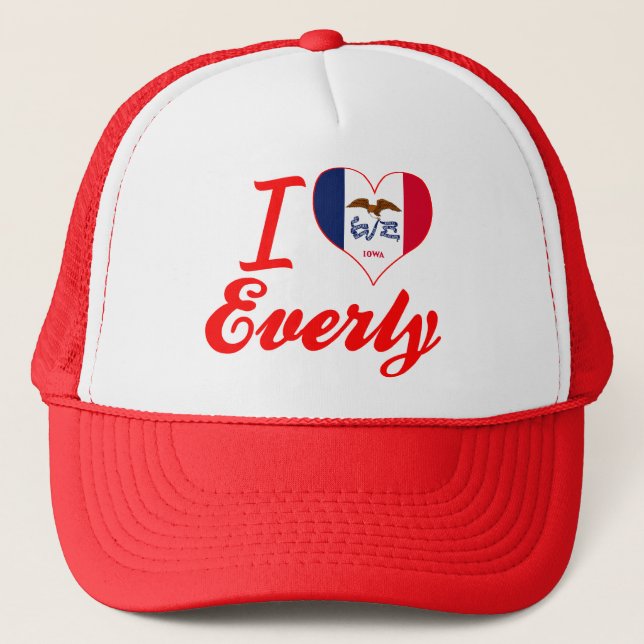 Casquette J'aime Everly, Iowa (Devant)