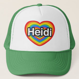 Casquette J'aime Heidi. Je t'aime Heidi. Coeur