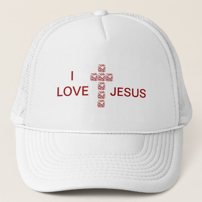 Casquette J'aime Jésus Croix (Devant)