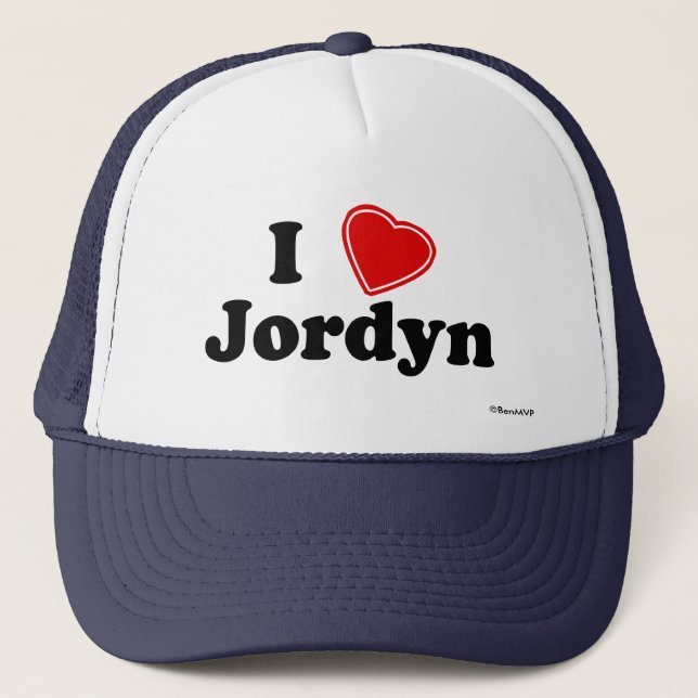 Casquette J'aime Jordyn (Devant)