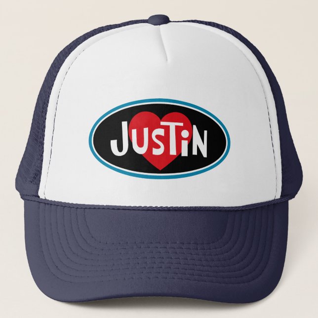 Casquette J'aime JUSTIN (Devant)