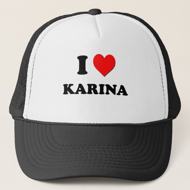 Casquette J'aime Karina (Devant)