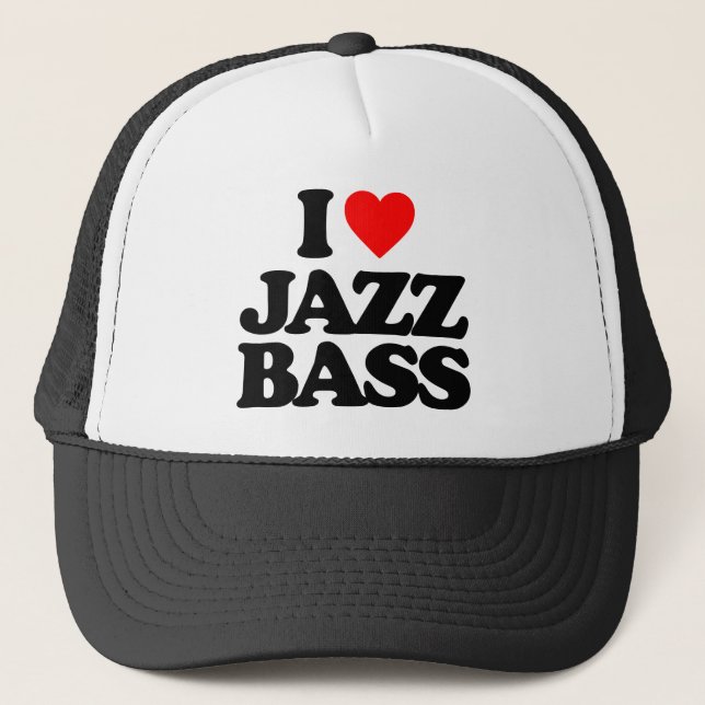 CASQUETTE J'AIME LA BASSE DE JAZZ (Devant)
