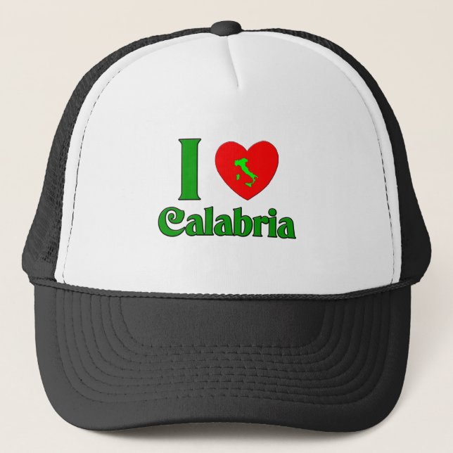 Casquette J'aime la Calabre Italie (Devant)