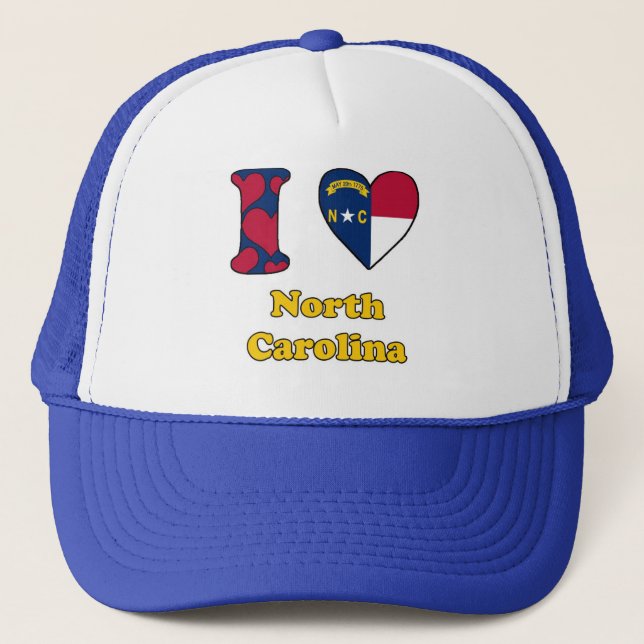Casquette J'aime la Caroline du Nord (Devant)