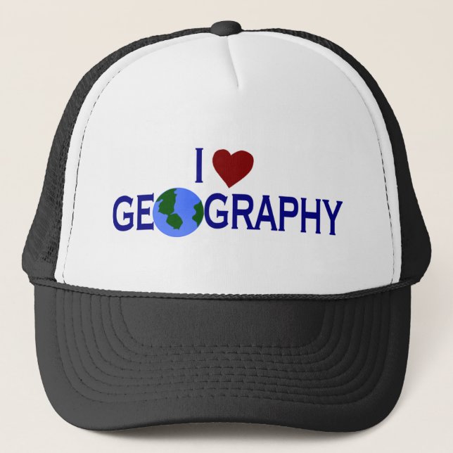 Casquette J'aime la géographie (Devant)