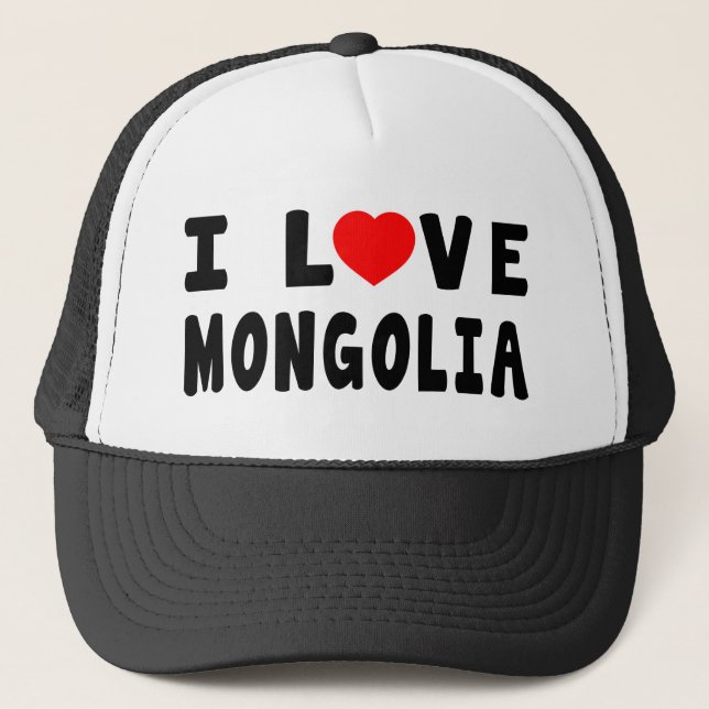 Casquette J'aime la Mongolie (Devant)