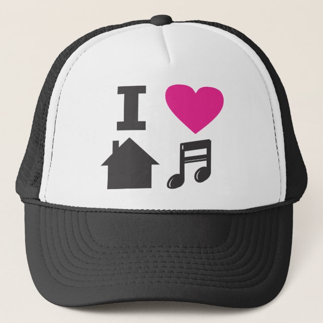 Casquette J'aime la musique de maison (Devant)