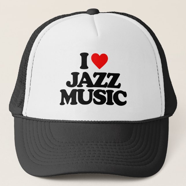 CASQUETTE J'AIME LA MUSIQUE JAZZ (Devant)