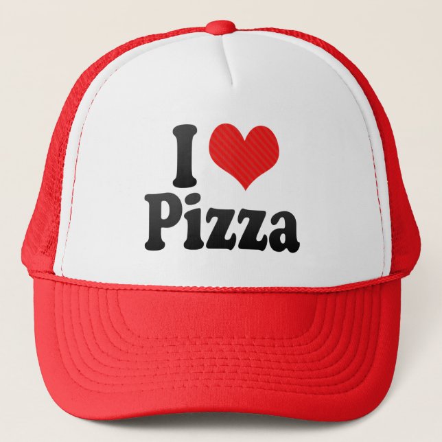 Casquette J'aime la pizza (Devant)