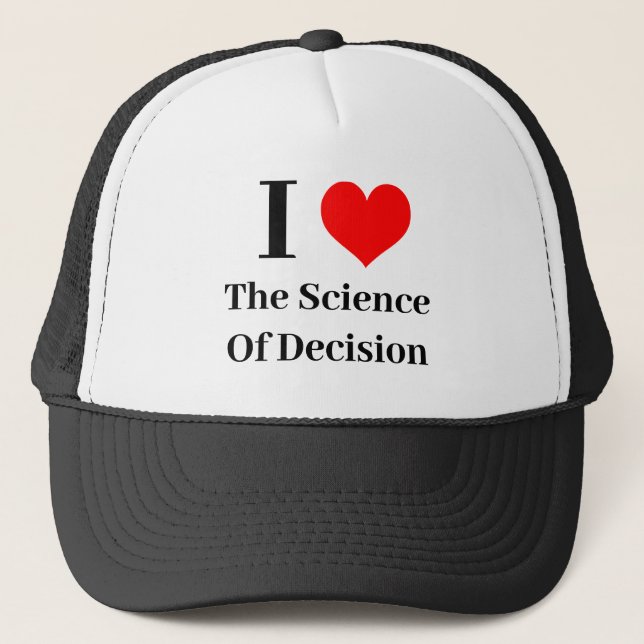 Casquette J'Aime La Science De La Décision (Devant)