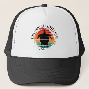 CASQUETTE J'AIME LA TORTUE ET PEUT-ÊTRE 3 PERSONNES