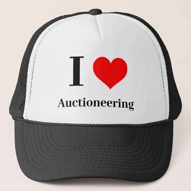 Casquette J'aime la vente aux enchères (Devant)