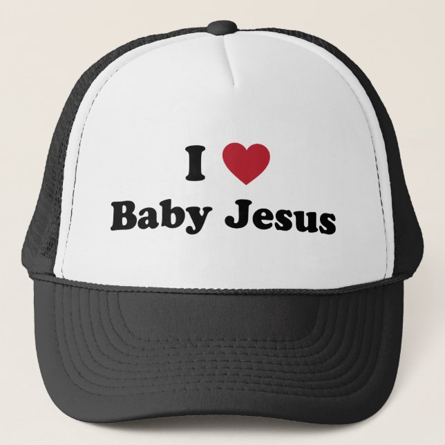Casquette J'aime le bébé Jésus (Devant)