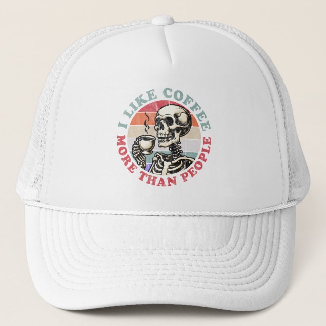 Casquette J'Aime Le Café Plus Que Les Gens (Devant)