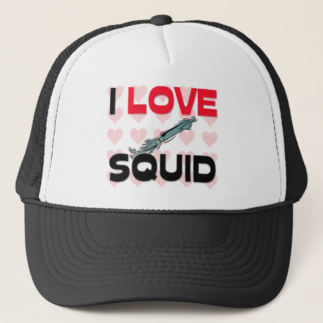 Casquette J'aime le calmar (Devant)