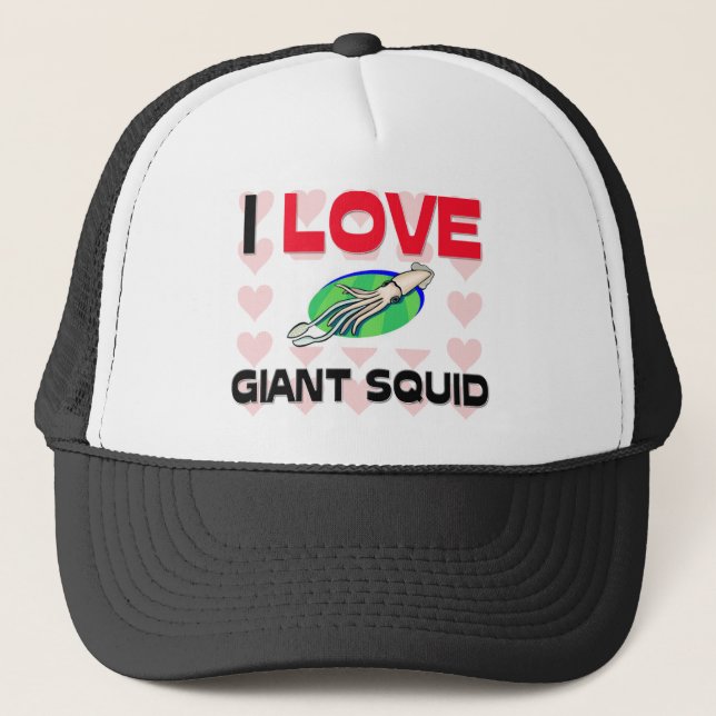 Casquette J'aime le calmar géant (Devant)