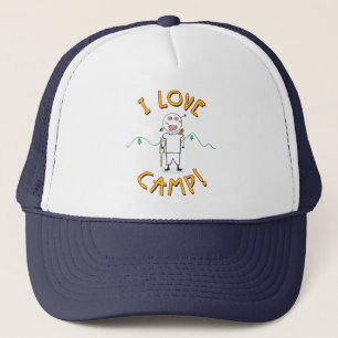 Casquette J'aime le camp - Dessin drôle de colonie de vacanc