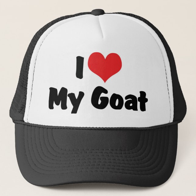 Casquette J'aime le coeur ma chèvre (Devant)