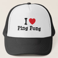 J'aime le coeur Ping Pong personnalisé