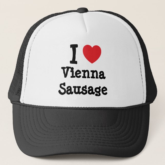 Casquette J'aime le coeur saucisse de Vienne T-Shirt (Devant)