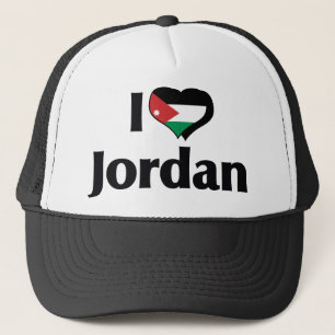 Casquette J'aime le drapeau de la Jordanie