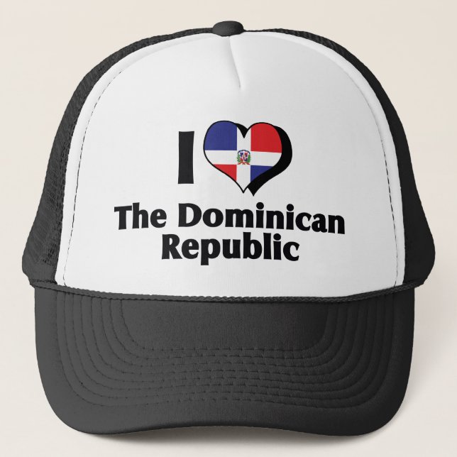 Casquette J'Aime Le Drapeau De La République Dominicaine (Devant)