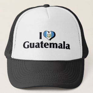 Casquette J'aime le drapeau du Guatemala