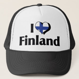 Casquette J'aime le drapeau finlandais