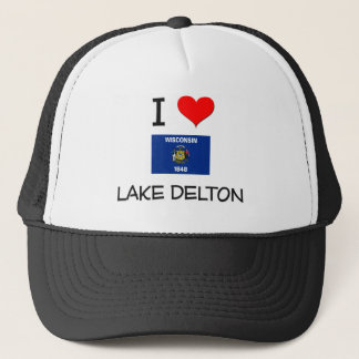 Casquette J'aime le lac Delton le Wisconsin