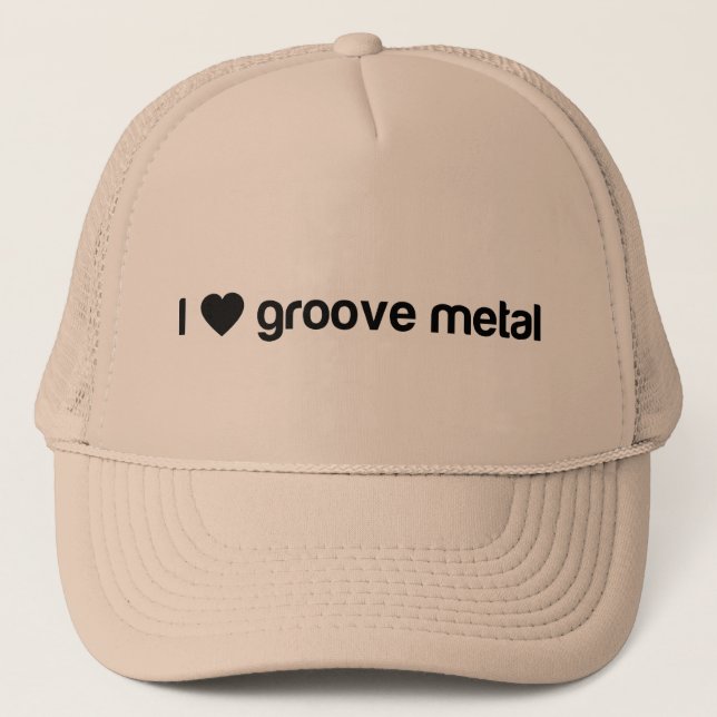 Casquette J'aime le métal de cannelure (Devant)