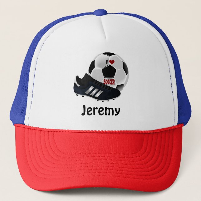 Casquette J'aime le modèle de football (Devant)