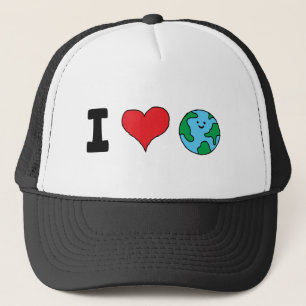 Casquette J'aime le monde Joyeux Clipart Terre Cute Earth